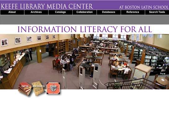 Boston Latin School Library Homepage Template
