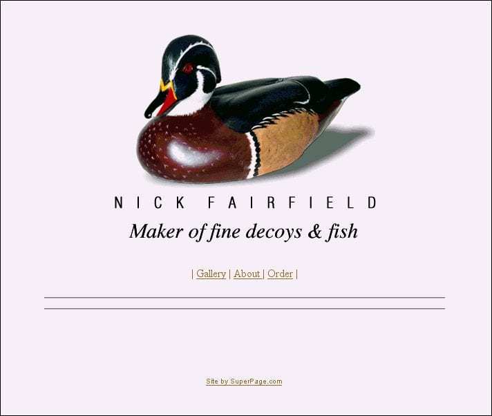 Nick Fairfield, Decoy Carver