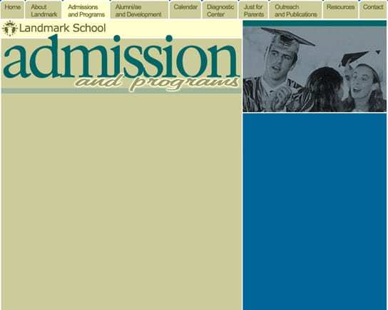 Landmark School Admissions Page
