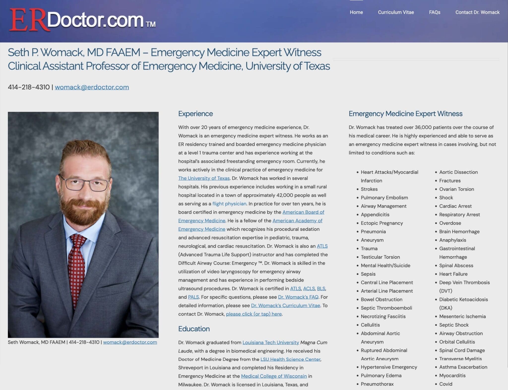 ER Doctor Homepage - After